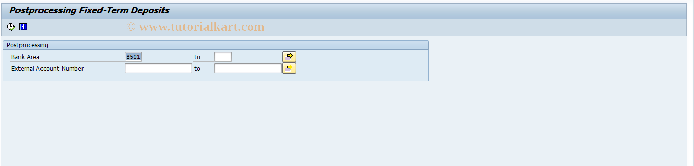 SAP TCode F93LTC - Post-Processing Fixed-Term Deposits