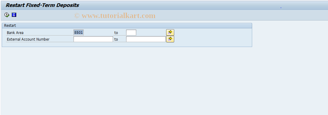 SAP TCode F94LTC - Restart Fixed-Term Deposits