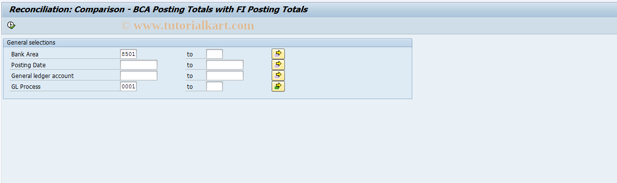 SAP TCode F973 - Display reconcil. balance list 1