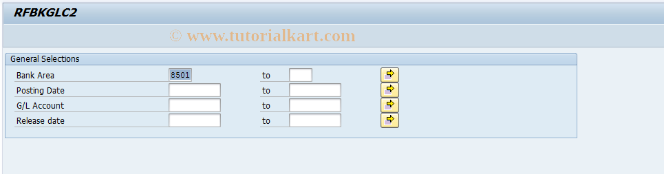 SAP TCode F974 - Display reconcil. balance list 2