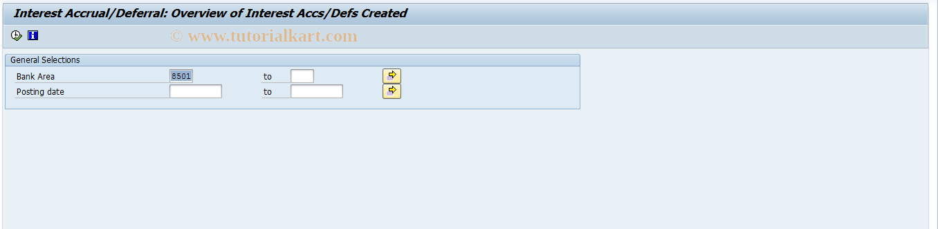 SAP TCode F976 - Overview Interest Accrual/Deferral