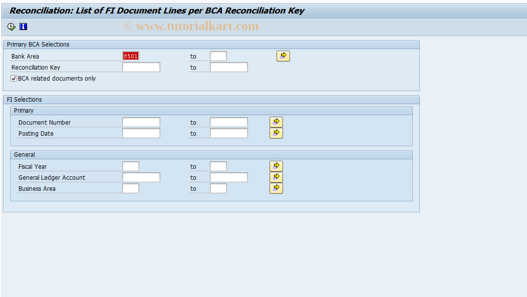 SAP TCode F97E - Recon. to reconciliation key