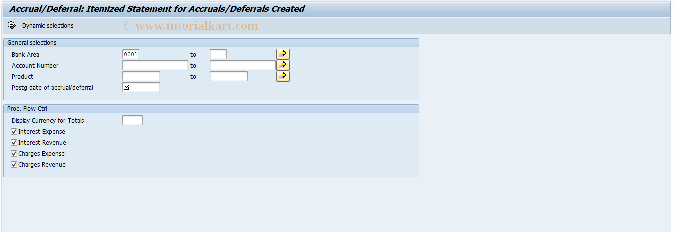 SAP TCode F980 - Interest Acc/Def Individ. Statement