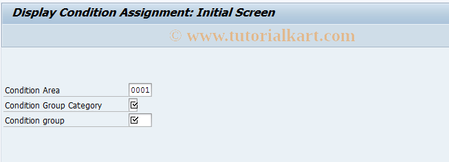 SAP TCode F98F - Display Condition Assignment