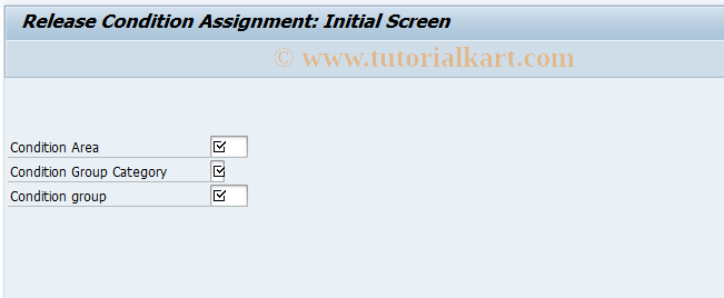 SAP TCode F98G - Release Condition Assignment