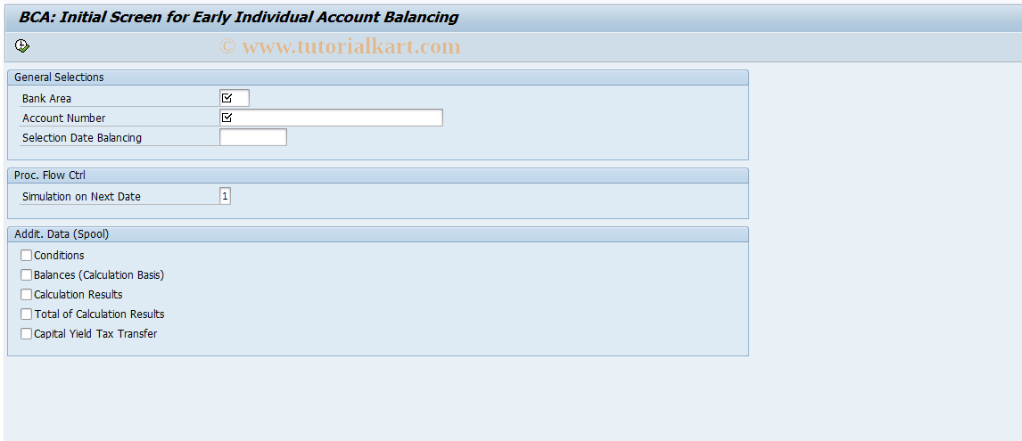 SAP TCode F997S - Early Individual Account Balancing