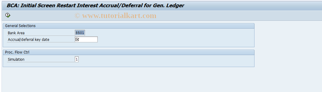 SAP TCode F99C - Restart Interest Acc./Definition 