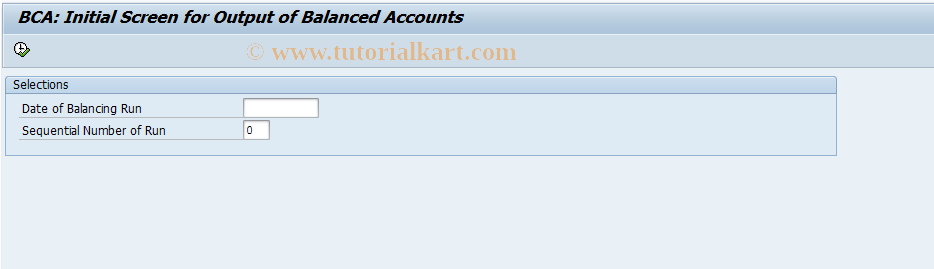 SAP TCode F99E - Closing: Settled Accounts