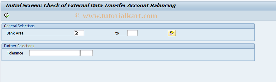 SAP TCode F99G - Check Account Balancing External Data