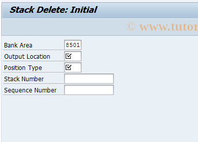 SAP TCode F9A16 - BCA: Delete Stack Creation