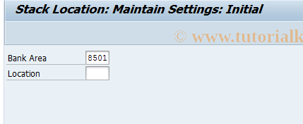 SAP TCode F9A26 - BCA: Stack Location Settings