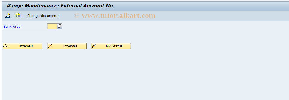 SAP TCode F9A5 - Number Range Maintenance: BCA_ACC_EX