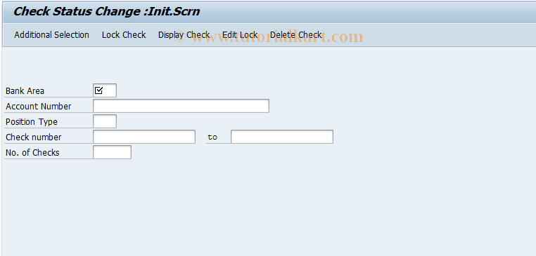 SAP TCode F9A50 - Change Check Status