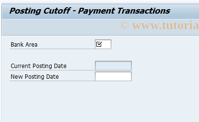 SAP TCode F9B1 - BCA: Posting cut-off paym. transact.
