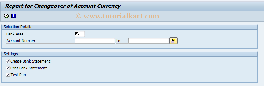 SAP TCode F9B4 - BCA: Report Currency Conversion