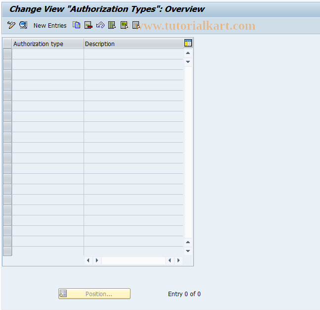 SAP TCode F9C4 - Authorization types