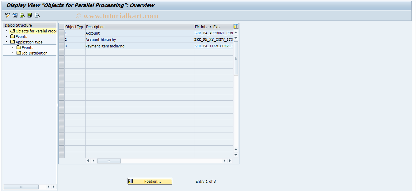 SAP TCode F9CPP - Settings for Parallel Processing