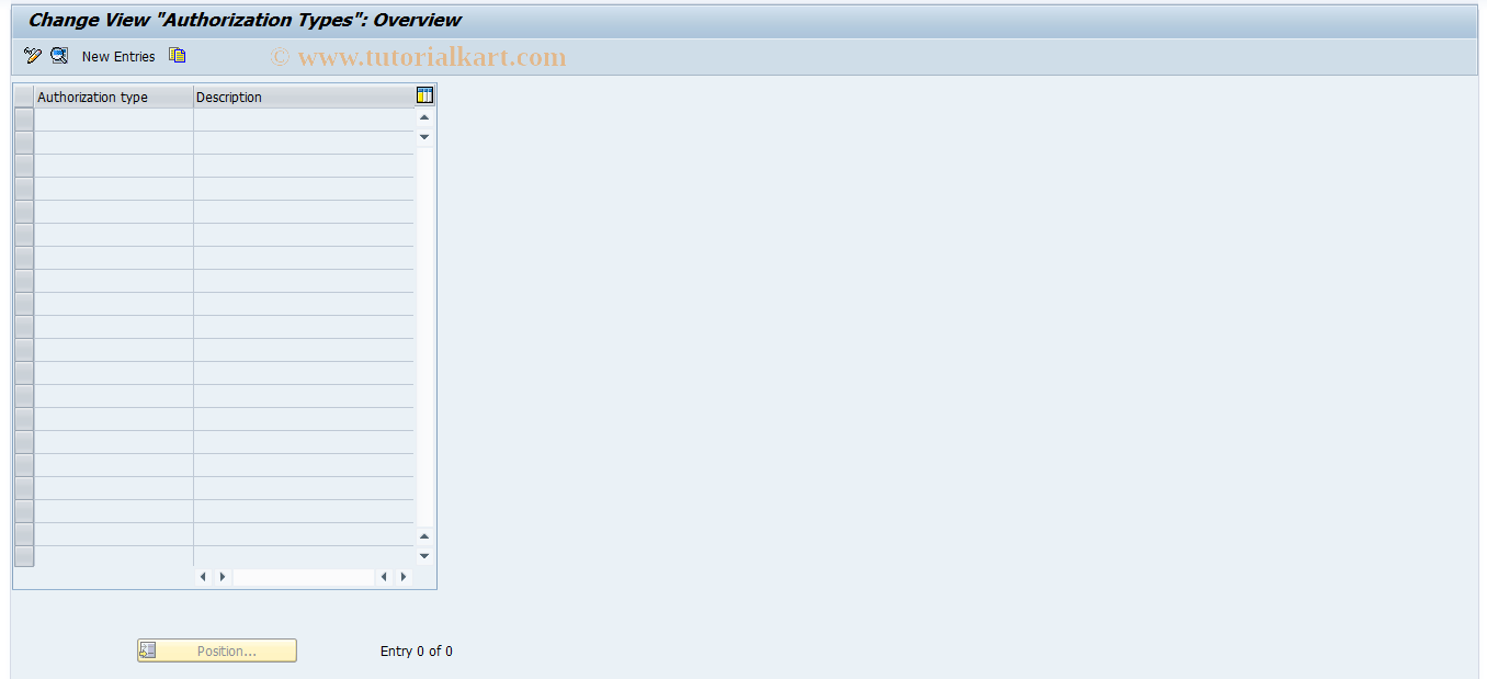 SAP TCode F9CSO02 - SO: Authorization Types