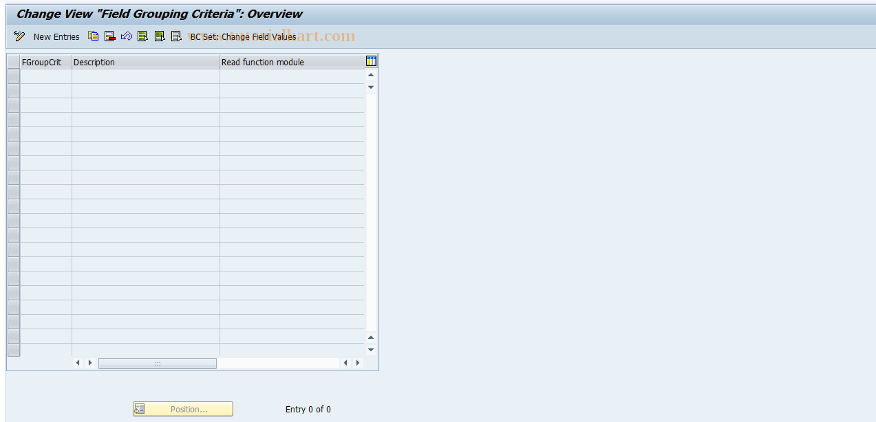 SAP TCode F9CSOC - SO Control: Field Modificat.Criteria