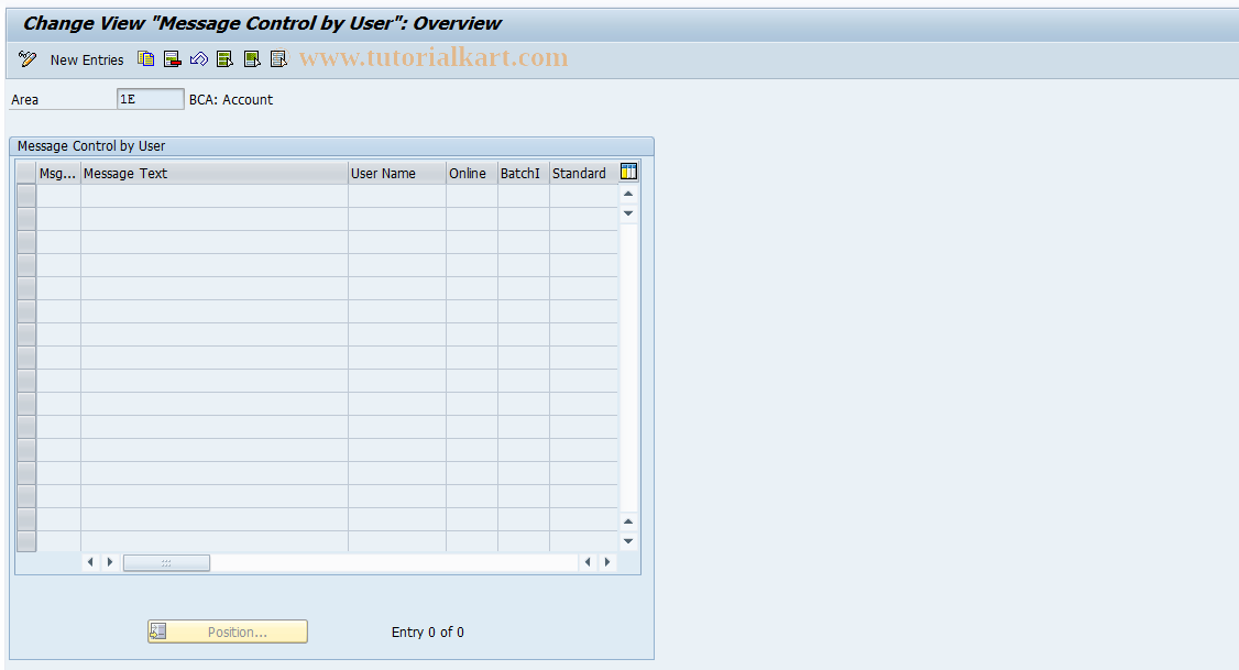 SAP TCode F9D1 - Messages