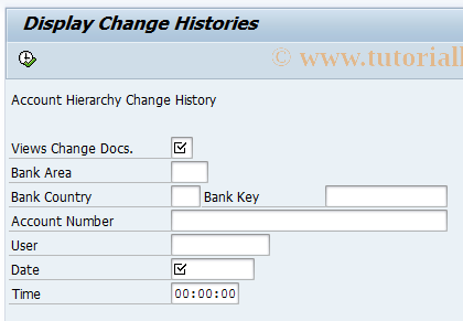 SAP TCode F9H0 - Account Hierarchy Change History