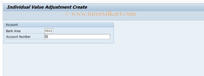 SAP TCode F9HEWB1 - Create Individual Value Adjustment