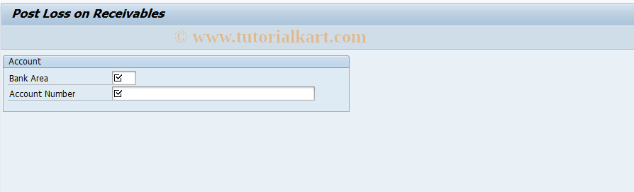 SAP TCode F9HEWB4 - Post Loss on Receivables