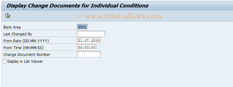 SAP TCode F9HIST_KOND_INDIV - History of Individual Conditions