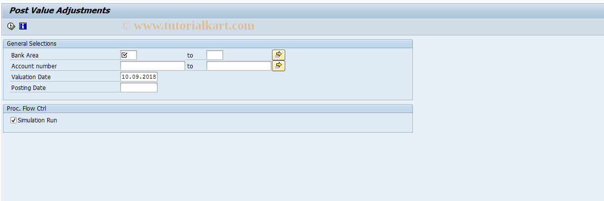 SAP TCode F9HRVA - Post Individual Value Adjustment