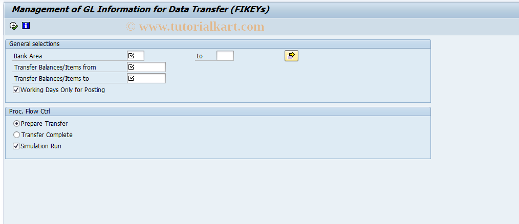 SAP TCode F9H_GL_OLD - GL Control for Legacy Data