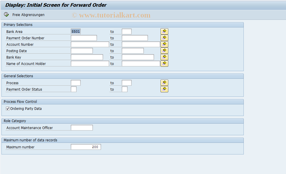 SAP TCode F9I3PLAN - Display Planned Order