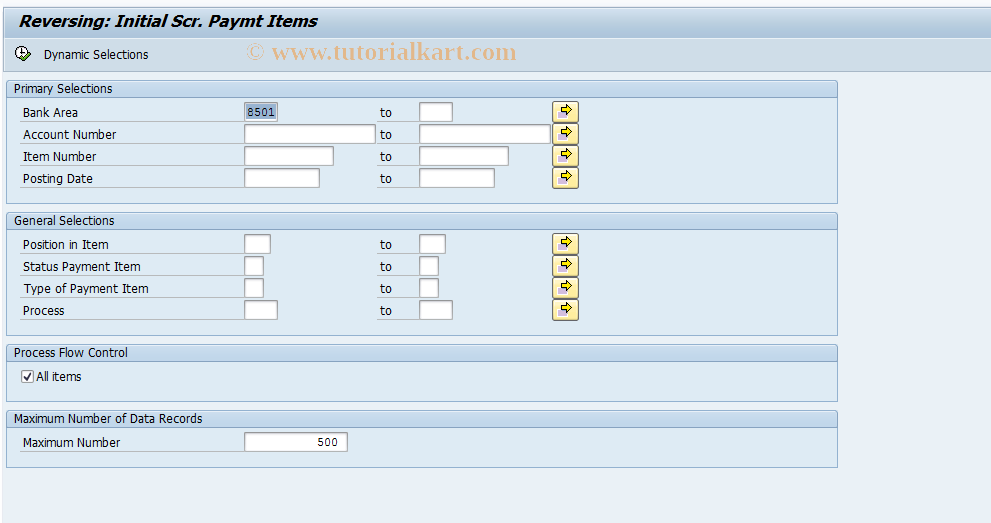 SAP TCode F9IG - Reverse Payment Item