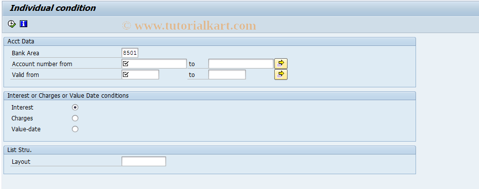 SAP TCode F9INDIV - Display Individual conditions