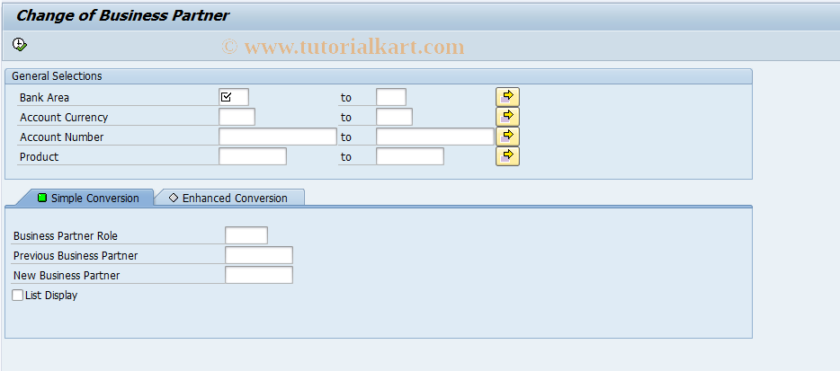 SAP TCode F9KMOC - Change business partner