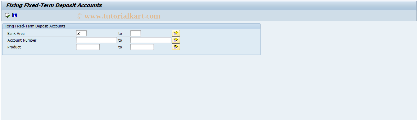 SAP TCode F9LTC - Fixing Fixed-Term Deposits