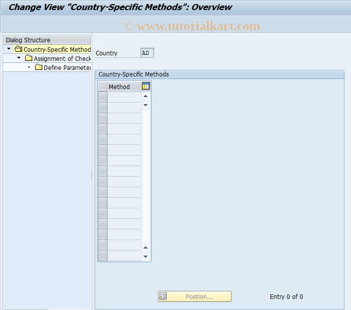 SAP TCode F9MC - Assignment of Check Digit Procedure