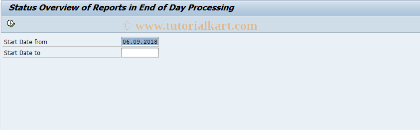 SAP TCode F9N10 - Overview End of Day Processing