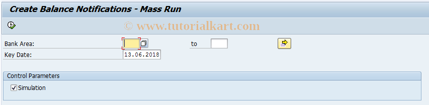 SAP TCode F9N16 - Balance Notification Mass Run