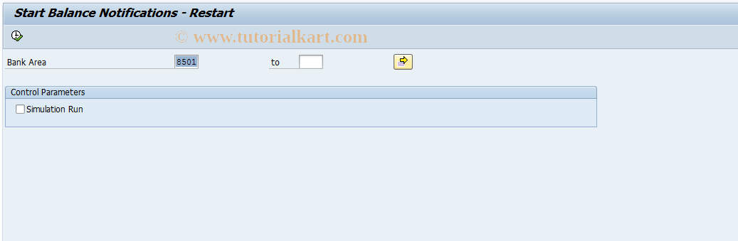 SAP TCode F9N18 - Restart Balance Notification