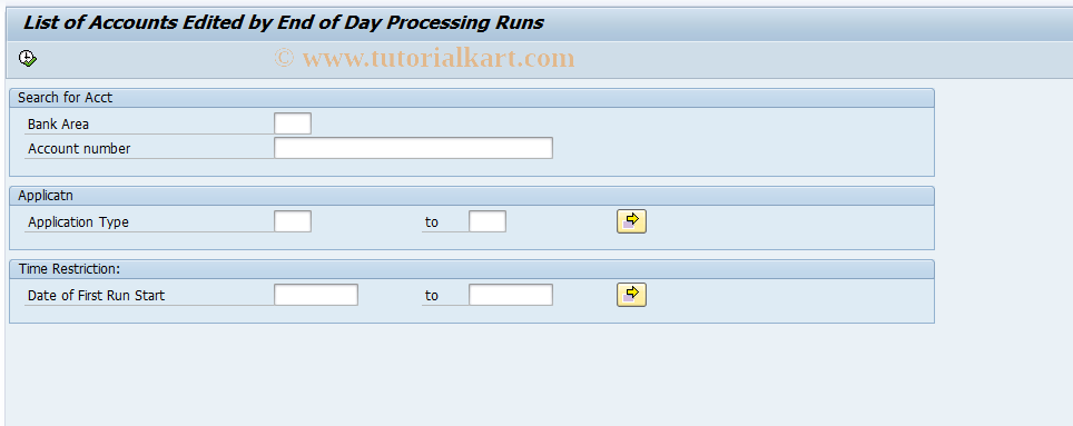 SAP TCode F9N8 - List of Accounts in End of Day Procurement 
