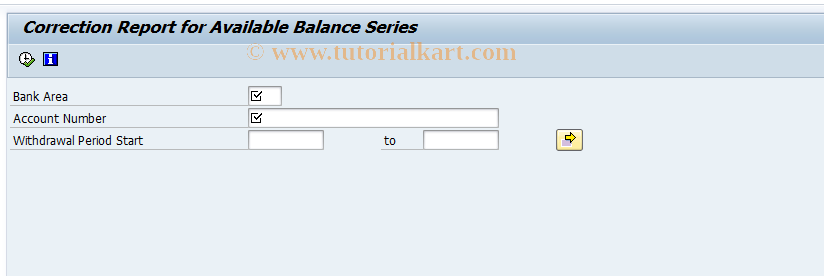 SAP TCode F9NTC5 - Correct Available Balance Series