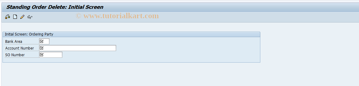 SAP TCode F9O6 - Delete stand. order