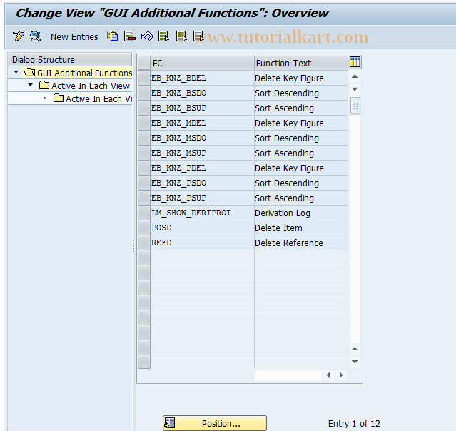 SAP TCode F9S9 - CA Control: CUA Additional Functions