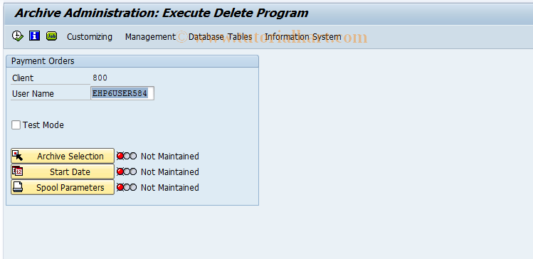 SAP TCode F9T1 - Delete payment orders