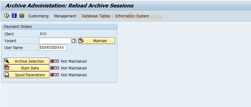 SAP TCode F9T2 - Reloading Payment Orders