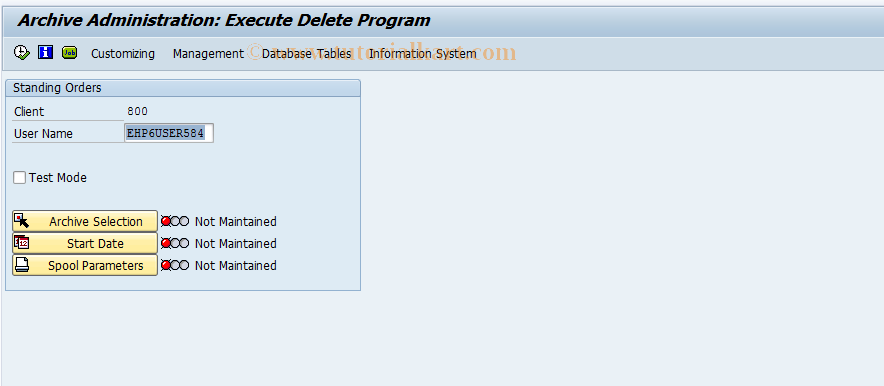 SAP TCode F9T6 - Deleting Standing Orders