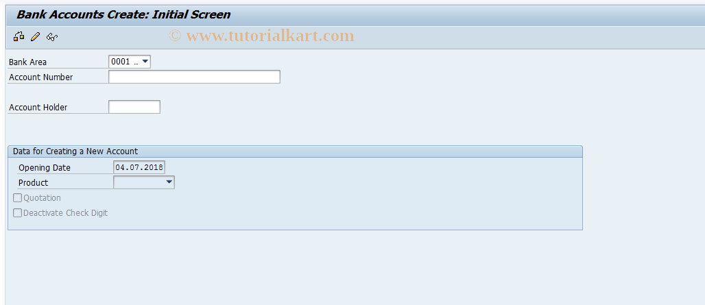 SAP TCode F9TFASTENTRY1 - Create: Fast Entry of Fixed Deposit