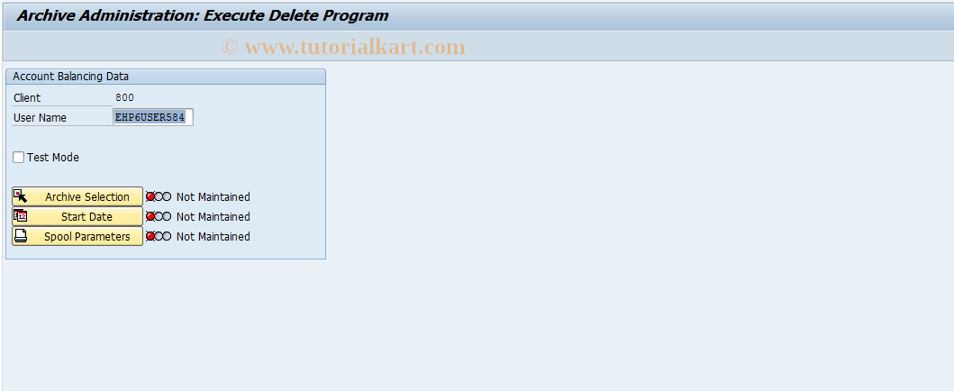 SAP TCode F9TG - Deleting Account Balancing Data