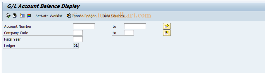 SAP TCode FAGLB03 - Display Balances