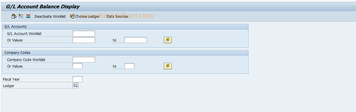 SAP TCode FAGLB03A - Display Balances